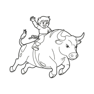Desenho Fácil do Touro de Montaria