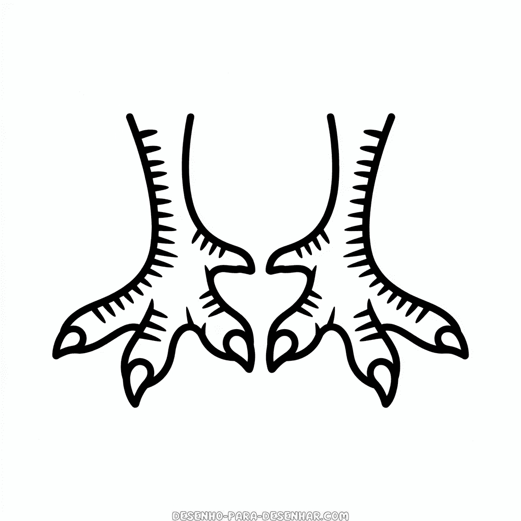Desenho Fácil dos Pés do Peru