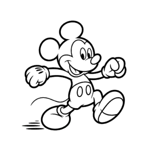 Desenho Fácil da Animação do Mickey