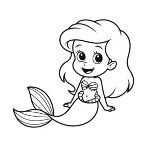 Desenho Fácil da Ariel Chibi