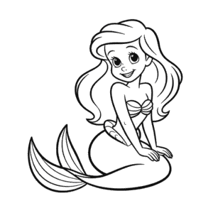 Desenho Fácil da Ariel Fofa