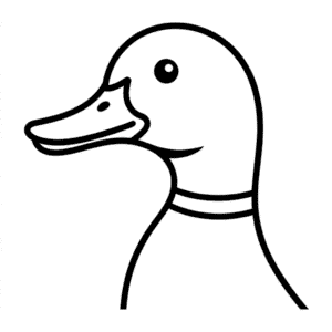 Desenho Fácil da Cabeça de Pato
