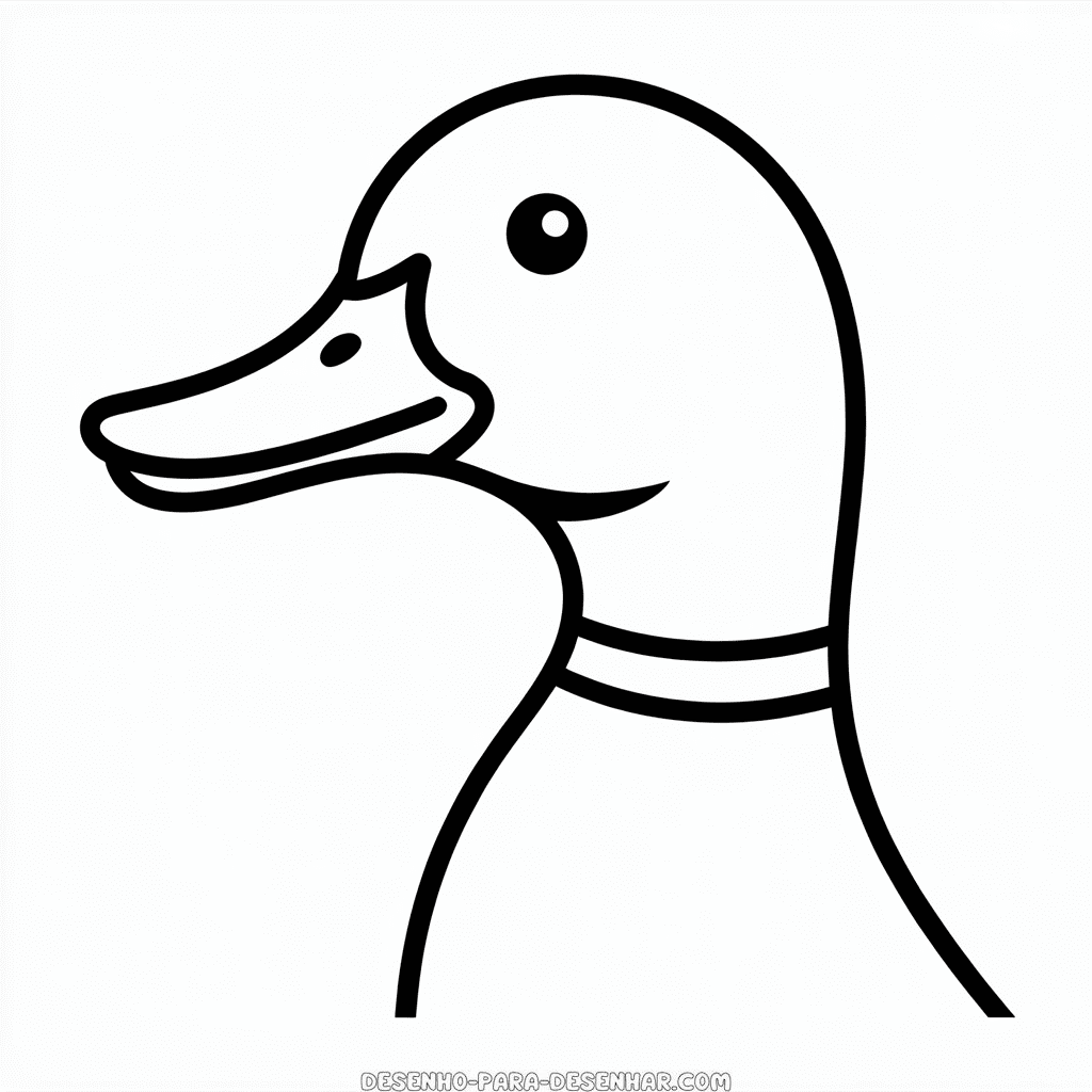 Desenho Fácil da Cabeça de Pato