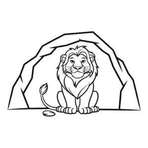 Desenho Fácil da Caverna do O Rei Leão
