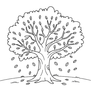 Desenho Fácil da Cena do Outono