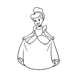 Desenho Fácil da Cinderela em Desenho Animado