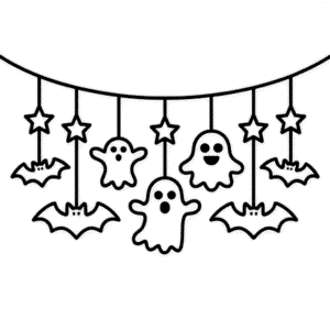 Desenho Fácil da Decoração de Halloween