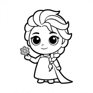 Desenho Fácil da Elsa Chibi