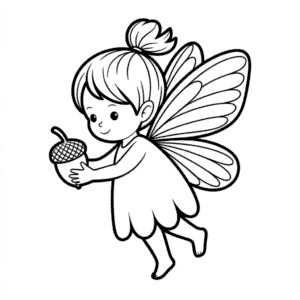 Desenho Fácil da Fada do Outono