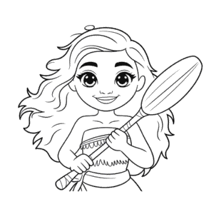 Desenho Fácil da Moana em Estilo Anime