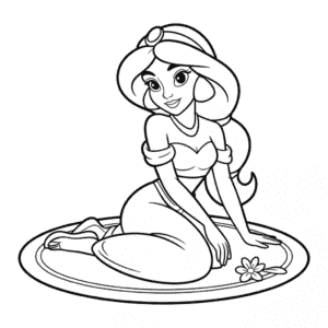 Desenho Fácil da Princesa Jasmine