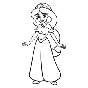 Desenho Fácil da Princesa Jasmine