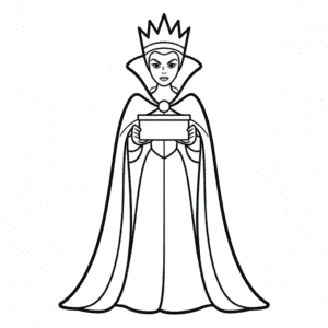 Desenho Fácil da Rainha Má da Branca de Neve