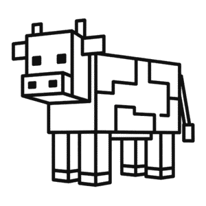 Desenho Fácil da Vaca do Minecraft