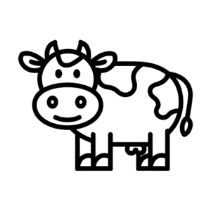 Desenho Fácil da Vaca Fofinha