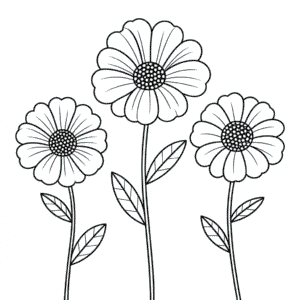 Desenho Fácil das Flores do Outono