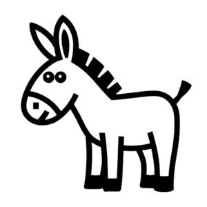 Desenho Fácil de Burro para Bebê