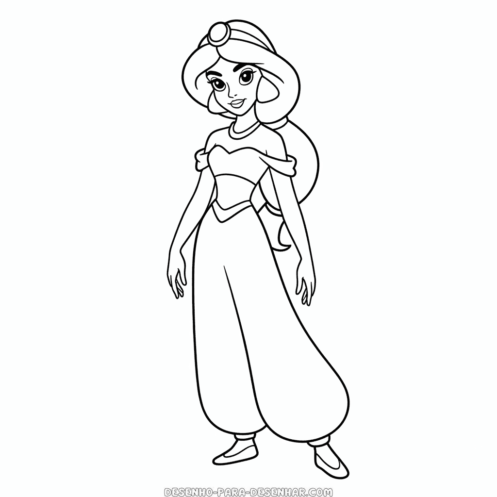 Desenho Fácil de Jasmine Realista