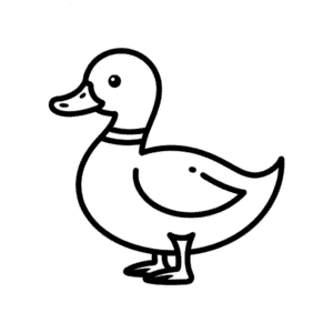 Desenho Fácil de Pato para Crianças