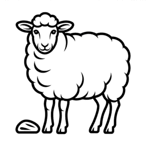 Desenho Fácil de uma Ovelha Realista