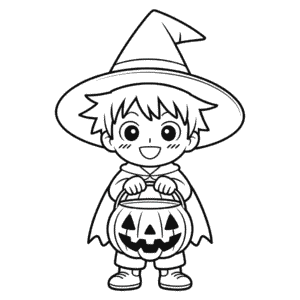 Desenho Fácil do Anime de Halloween