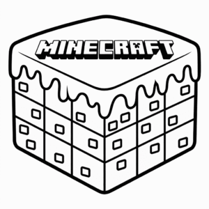 Desenho Fácil do Bolo do Minecraft