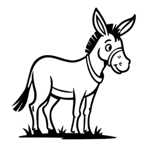 Desenho Fácil do Burro