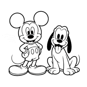 Desenho Fácil do Cachorro do Mickey