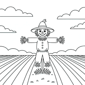 Desenho Fácil do Campo no Outono