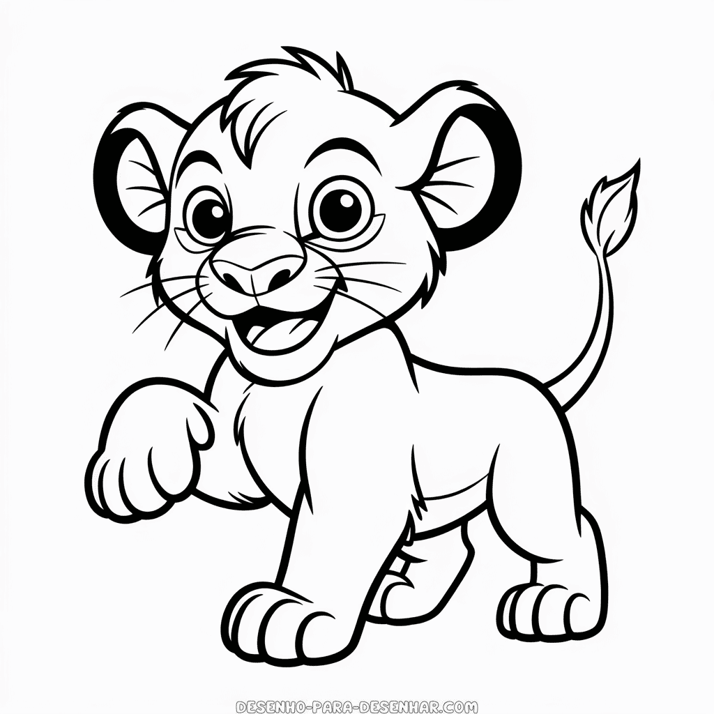 Desenho Fácil do Cartoon O Rei Leão