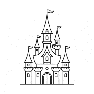 Desenho Fácil do Castelo da Cinderela