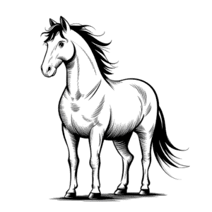 Desenho Fácil do Cavalo no Estilo Lápis