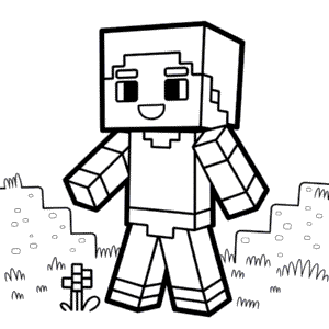 Desenho Fácil do Chibi Minecraft