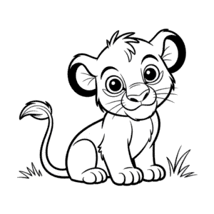 Desenho Fácil do Filhote de O Rei Leão