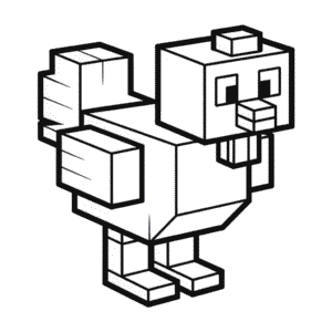 Desenho Fácil do Galinha do Minecraft
