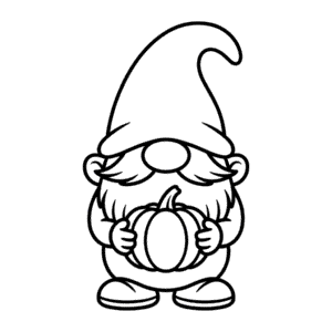 Desenho Fácil do Gnomo do Outono