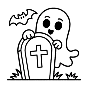 Desenho Fácil do Halloween Fofinho e Assustador