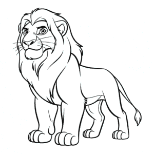 Desenho Fácil do Kovu de O Rei Leão