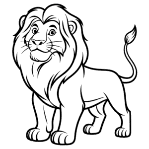 Desenho Fácil do Leão de O Rei Leão