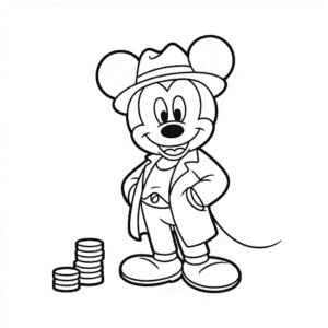 Desenho Fácil do Mickey Gangster