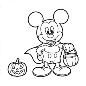 Desenho Fácil do Mickey Halloween