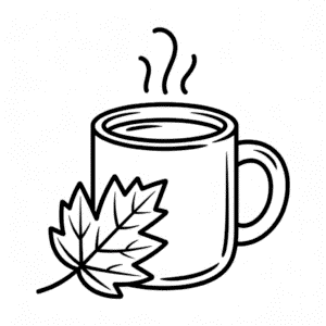 Desenho Fácil do Outono Aconchegante