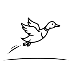 Desenho Fácil do Pato Voando