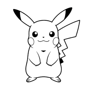 Desenho Fácil do Pikachu Básico