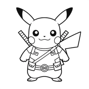 Desenho Fácil do Pikachu Deadpool