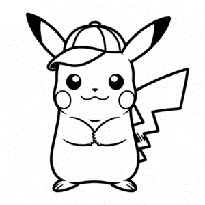 Desenho Fácil do Pikachu Gângster