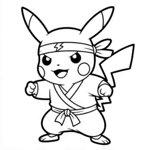 Desenho Fácil do Pikachu Ninja