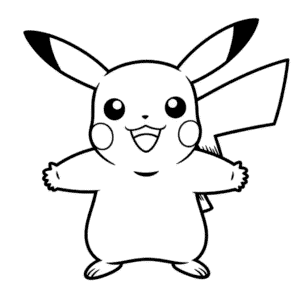 Desenho Fácil do Pikachu para Crianças