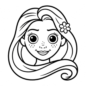 Desenho Fácil do Rosto da Rapunzel