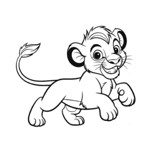 Desenho Fácil do Simba, O Rei Leão